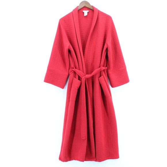 Natori Congo Robe Womens Red Casual Classic Essential Polyester Small S